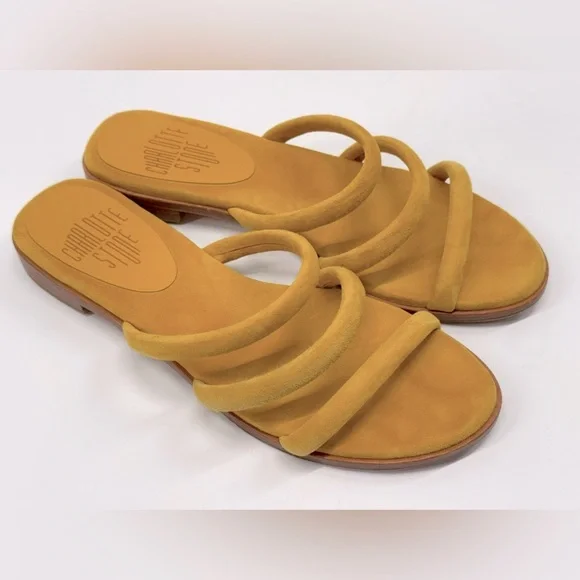 Charlotte Stone Mustard Yellow Sandals - Picture 1 of 14